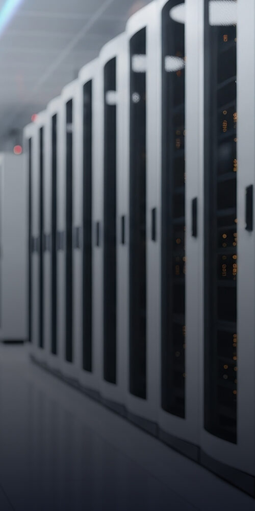 Hall full of server racks